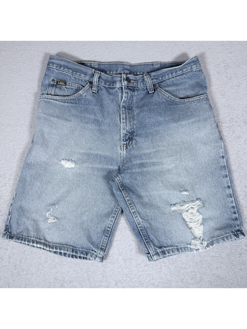 Lee Denim Shorts 32 Relaxed Fit Jorts Baggy 90s ‎ Vintage Distressed